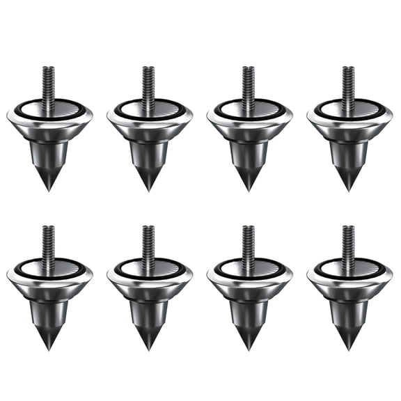 8X Amplificador de Altavoz de Audio HIFI Que Absorbe los Golpes, Base de Pies CóNicos, Almohadilla de Soporte con Picos de Aislamiento de UñAs, 1 Uds. Clavo de Pie M6