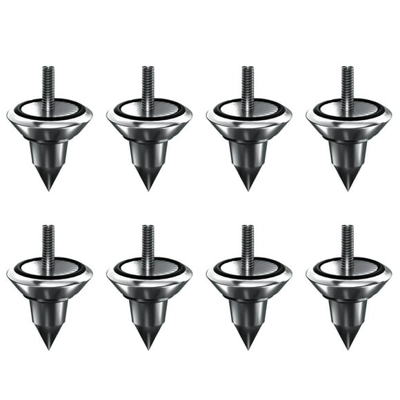 8X Amplificador de Altavoz de Audio HIFI Que Absorbe los Golpes, Base de Pies CóNicos, Almohadilla de Soporte con Picos de Aislamiento de UñAs, 1 Uds. Clavo de Pie M6