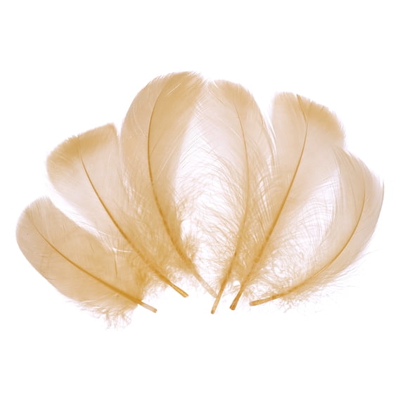 Uxcell 300 Pack Khaki Craft Feathers, 2-4 Inch Colored Feathers for Crafting, Fluffy Feather Bulk for DIY Crafts, Dream Catcher Supplies, Wedding Party Decoration