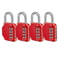 thumbnail image 1 of Combination Lock  4 Digit Combination Padlock for School Gym Sports Locker  Fence  Toolbox  Case  Hasp Cabinet Storage (4 Pack), 1 of 6