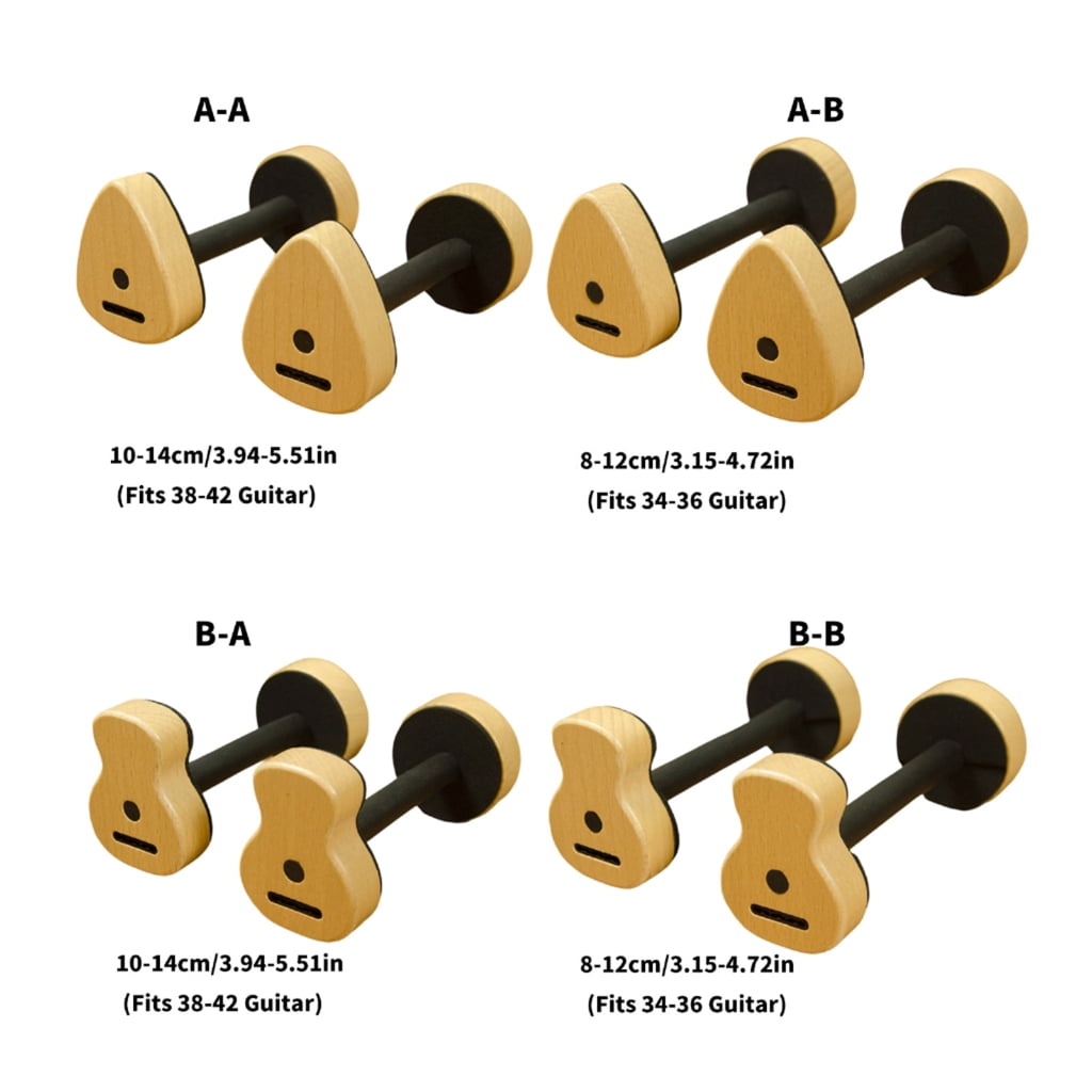 Stable Guitar Display Stand Natural Wood Metal Combo Non Marring Feet Instrument Protection