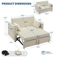 thumbnail image 2 of Causeuse Convertible en Velours Côtelé – Dossier Réglable, Lit Escamotable, Station de Recharge Intégrée et Poches Latérales, Design Moderne pour Salon, Chambre Ou Appartement, 2 of 10