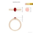 thumbnail image 4 of Angara Natural 0.6 Ct. Ruby Solitaire Ring in 14K Rose Gold for Women (Ring Size: 12), 4 of 9