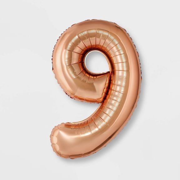 "9" Foil Balloon Rose Gold - Spritz