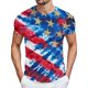 thumbnail image 3 of Tops para hombre, blusas y camisas de cuello redondo y manga corta para hombre Top estampado de manga corta para el Día de la Independencia para hombre Top/camisa de cuello redondo y manga corta para, 3 of 5