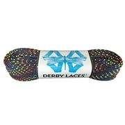 Derby Laces Rainbow 72 Inch Waxed Skate Lace for Roller Derby, Hockey and Ice Skates, and Boots