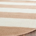 thumbnail image 5 of SAFAVIEH Montauk Saranna Striped Cotton Area Rug, Sand/Ivory, 6' x 6' Round, 5 of 5