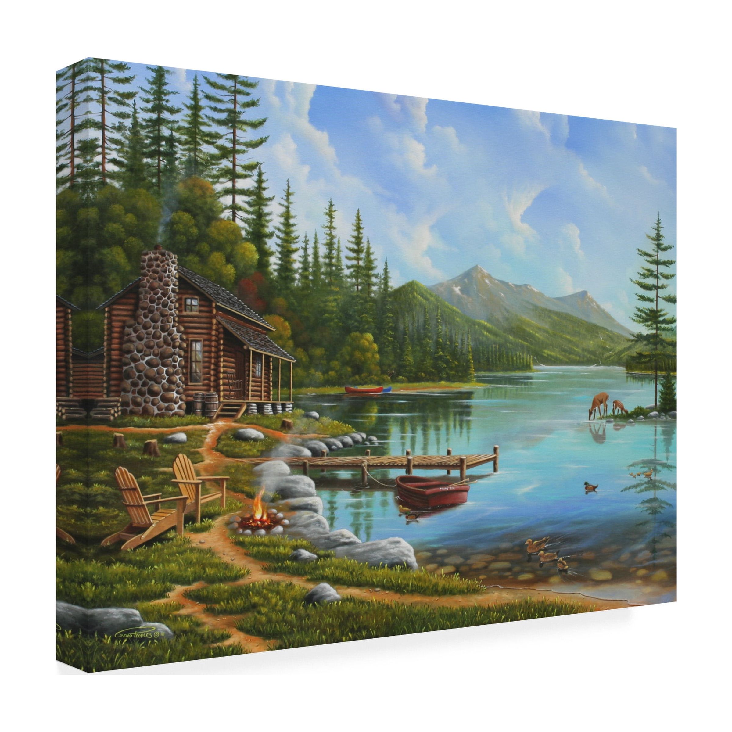 Trademark Fine Art 'Simple Living' Canvas Art by Geno Peoples