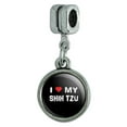 thumbnail image 1 of I Love My Shih Tzu Stylish Italian European Style Bracelet Charm Bead, 1 of 1