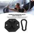 thumbnail image 3 of Ceiling Mounting Plate, Ring Hooks Hammock Hanging Kit High Stability Expansion Screws Black Hexagonal Sturdy Iron  For Rocking Chairs For Travel, 3 of 8