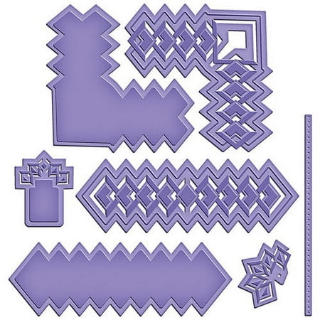 Spellbinders Shapeabilities Cut, Fold & Tuck Dies-Diamond Strips & Accents
