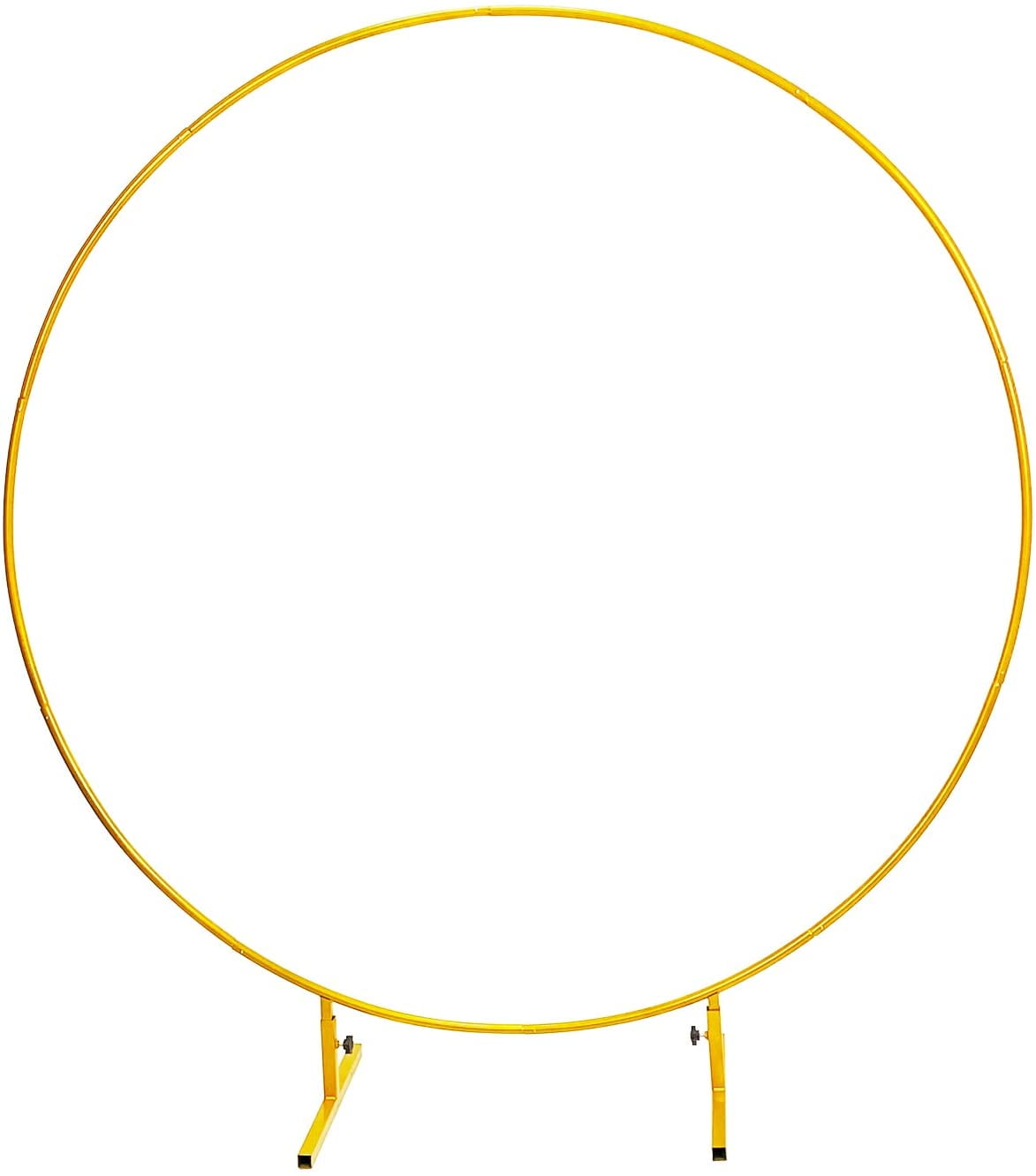 LANGXUN Large Size Golden Metal Round Balloon Arch kit Decoration, for Birthday Party Decoration, Wedding Decoration, Graduation Decorations and Baby Shower Photo Background Decoration (4.9ft)