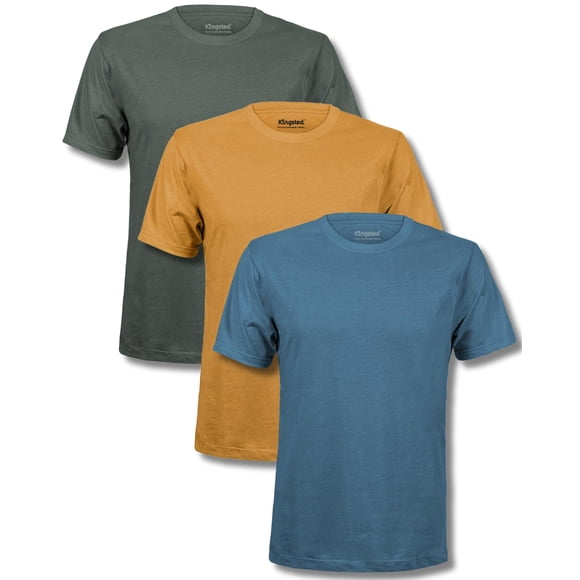 Camisetas Kingsted, mezcla de algodón, comodidad real, paquete de 3