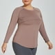 thumbnail image 5 of Tops de otoño para mujer,Camiseta deportiva de manga larga para mujer, transpirable, elástica en cuatro direcciones, absorbe la humedad, corte holgado para fitness y uso informal, sopatenor, 5 of 8