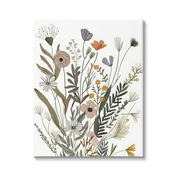 Stupell Industries Modern Herbal Leaves Botanical & Floral Painting Gallery Wrapped Canvas Art Print Wall Art, 16 x 20