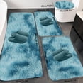 thumbnail image 4 of 4-Piece Mixed Color Bath Mat Set Velvet Fleece Foam Non-Slip Washable Bathroom Rugs Soft Water Absorbent Toilet Mats Universal Modern Decor Black Blue Red Best Value Finds & Budget-Friendly Offers, 4 of 9
