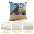 thumbnail image 4 of Orinice Pyramid Desert Sky Graphic Decorative Cushion Throw Pillow Cover | Home Couch Living Room Bed Sofa | Pillow Case 22x22in, 4 of 5