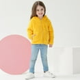 thumbnail image 6 of GYRATEDREAM Toddler Girls Boys Hooded Fleece Jacket Baby Bear Ears Zip Up Solid Color Outwear Coat with Pockets Kids Fall Winter Clothes Ginger for 1-7Y, 6 of 8