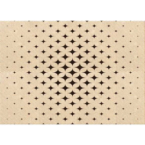 Ahgly Company Machine Washable Indoor Rectangle Transitional Peru Brown Area Rugs, 3' x 5'