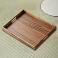 thumbnail image 5 of Wooden Tea Tray | Dry Tea Tray for Cup Storage | Multi-Functional Candy & Fruit Serving Tray | 40x30x2cm Brown Wooden Storage Tray, 5 of 6