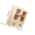 thumbnail image 2 of LITINKIMI Armoire pour Bureau Bois Beige Design Rétro pour Chambre Organisation de la Maison 1 Ensemble, 2 of 8