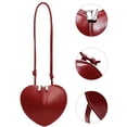 thumbnail image 4 of Women Heart Shaped Shoulder Bag Handbag PU Leather Heart Crossbody Bag Ladies Satchel Crossbody Purse, 4 of 6