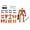 Orange, variante sur Figurine Articulée Titan 13, Robot Figurine Articulée T13, Jouets Stikbot avec Accessoires d'Armes, Figurines Articulées Imprimées en 3D, Bots Articulés, Figurines Bot