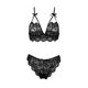 thumbnail image 4 of Gibobby Conjuntos de bragas con sujetador Nueva sexy lencería de encaje ropa interior ropa de dormir anillo de pijamas liguero(Negro, CH), 4 of 5