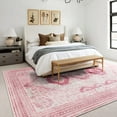 thumbnail image 2 of Balacho Boho Vintage Oriental Faux Wool Area Rug, 5' x 8', Pink, 2 of 7