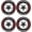 4*red, variant on 4PCS 3D Tire Lettering Stickers, Waterproof Universal Wheel Decals for Car, Truck, SUV & Motorcycle, Raised Rubber Sidewall Letter Stickers