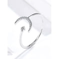 thumbnail image 5 of 1pc Moon And Star Adjustable Ring For Women S925 Sterling Silver Trendy Fine Jewelry Gift, 5 of 5