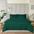 thumbnail image 2 of D.N.G. BEDDINGS Deluxe All Seasons Oversized Super King Size 800 Thread Count, Solid Teal Green Down Alternative 3 Piece Box Design Comforter Set 100% Egyptian Cotton, 2 of 6