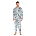 thumbnail image 3 of FORMRS Onesies Pajama for Adults Unisex Hoodie Winter Jumpsuit One Piece Sleepwear, Sizes S-2XL, Snowy Christmas Pattern, 3 of 7
