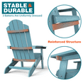 thumbnail image 7 of ZEKOO Adirondack Chairs with Table Weather Resistant , Plastic Lawn Chair, Outdoor Chair, 7 of 7