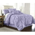 thumbnail image 2 of Luxury Pinch Duvet Cover with Zipper Closure 3 Piece Set – Soft Pleated Pinch Comforter Covers – 100% Egyptian Cotton & 400 TC Quilt Cover & Pillowcases - Lavender Solid, Over Size., 2 of 6