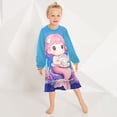 thumbnail image 7 of Casual Dresses Nightgowns Velvet Pleated design One-Piece Nightdress for Indoor Outdoor Daily Little-mermaid 3-10T, 7 of 7