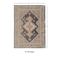 thumbnail image 3 of Contemporary Home Living 3' x 5' Tribal Diamond Area Throw Rug - Cream and Blue, 3 of 7