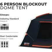 CORE 10 x 9 6 Person Blockout Dome Camping Tent, 21lbs
