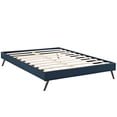 thumbnail image 2 of Platform Bed Frame, Queen, Azure Blue, Fabric, Hotel Bedroom, Modern Contemporary, HB38038, 2 of 5