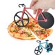 thumbnail image 1 of leyfeng Cortador de pizza de acero inoxidable Forma de bicicleta de dos ruedas Cuchillo de corte de pizza Herramienta de pizza Cortador de pizza blanco, 1 of 8