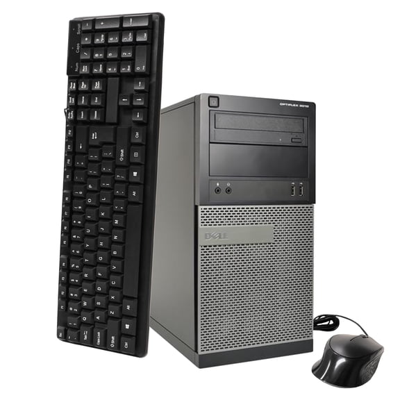 Pre-Owned DELL Optiplex 3010 Tower Computer PC, Intel Quad-Core i5, 1TB HDD, 16GB DDR3 RAM, Windows 10 Pro, DVD, WIFI, USB Keyboard and Mouse