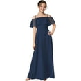 thumbnail image 6 of Drtj Off Shoulder Junior Bridesmaid Chiffon Dress Flower Girl Dresses for Wedding First Communion Dress, 6 of 6