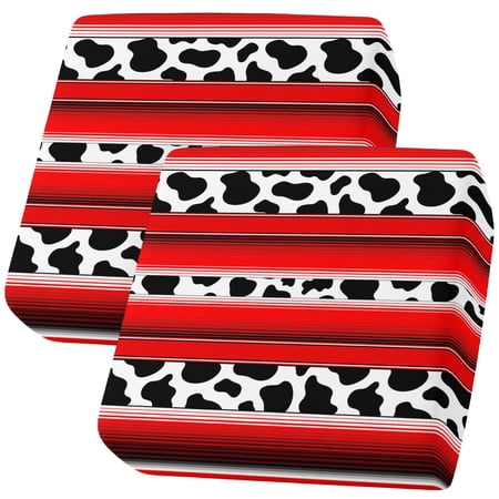 Couch Cushion Covers Red Stripes Sofa Cushion Cover Stretch Seat Covers Cow Animal Skin Printed Sofa Slipcovers Soft Furniture Protector for Sectional Sofas Living Room Small-2 Pieces
