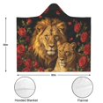thumbnail image 3 of Cool Lion Wearable Blanket Hoodies for Women Men Adults Lion Lovers Soft Cozy Rose Lioness Hooded Blankets for Home Sofa Decor Birthday Gifts 50X60 Inch, 3 of 5