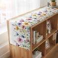 thumbnail image 6 of Colorful Flowers 70 Inch Table Runner, Watercolor Spring Botanical Floral Farmhouse Dresser Scarf Cotton & Linen Tablerunner for Dining/Kitchen Island/Holiday Party Décor 13" x 70", 6 of 9