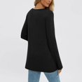 thumbnail image 4 of Goodtrade8 Casual Tops for Women Black Long Sleeve Solid Color Crew Neck Fall Shirts for Women, 4 of 8