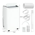thumbnail image 2 of 12,000 BTU Portable Air Conditioner, PortableAC Unit with Remote Control,Multi-Speed Fan, Dehumidifier Mode, Easy-to-Clean Washable Filter,White, 2 of 7