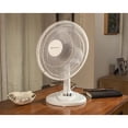 thumbnail image 4 of Comfort Zone Ventilateur de Table Oscillant Réglable 12 Pouces 3 Vitesses, Blanc, 4 of 8