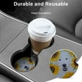 thumbnail image 5 of Car Coasters 6 Pack Stone Car Cup Holder White Dog in Sunflowers Absorbent Drink Car Coaster Ceramic Set Small 2.56 inch Cup Coasters, 5 of 6