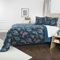 thumbnail image 2 of Rizzy Home Cotton 90"x92" Indigo Paisley Bedding, 2 of 5